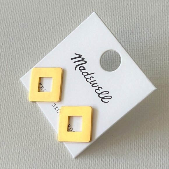 Madewell Gold Square Studs Earrings - Picture 4 of 5